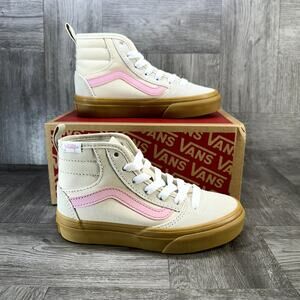 Vans Sk8 Hi Girls size 12 Hightop Casual Shoes Dark Ivory Pink
